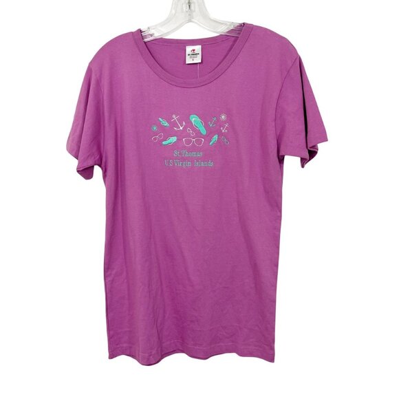 NEW St. Thomas US Virgin Islands Embroidered Tourist T-Shirt - Size Small - Picture 1 of 5